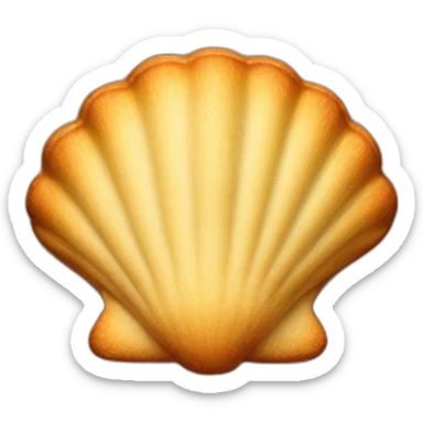 shell-shaped madeleine cake sticker