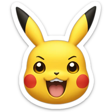 Pikachu face sticker