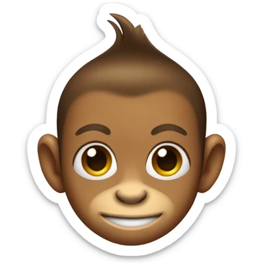 Monkey with taper fade sticker