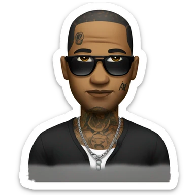 Gangster with tattoos sticker