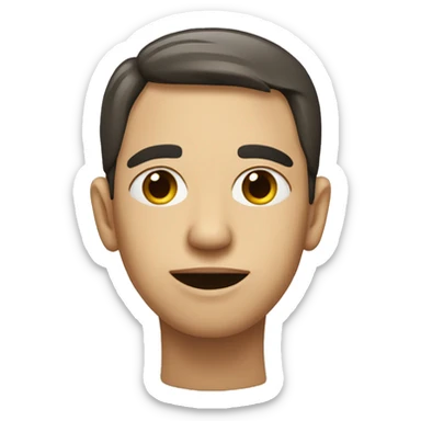 Simly fac with a tear sticker