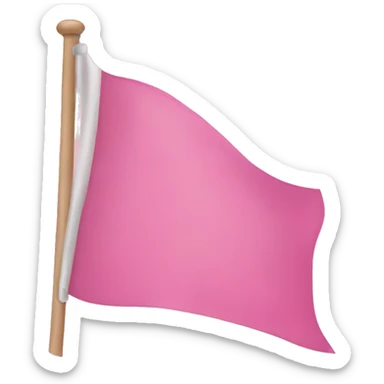 Pink flag emogy sticker