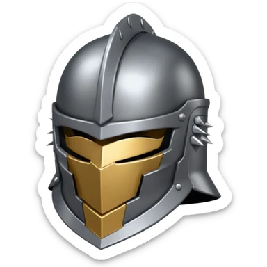 master shredder's helmet from teenage mutant ninja turtles, no eyes or face, just the helmet and related material sticker