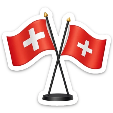 german switzerland flags sticker