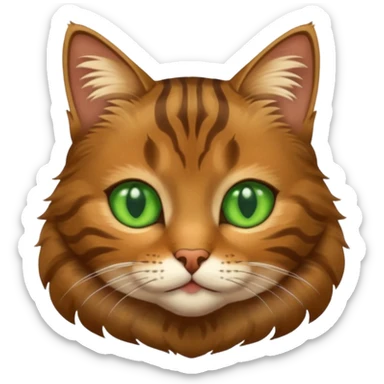 A european cat brown sticker