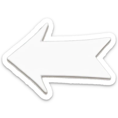 White arrow  sticker