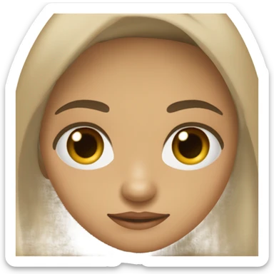 Una niña de color carne, pelo moreno ojos marrón y que lleve las ugc chandal blanco y bolso beis sticker