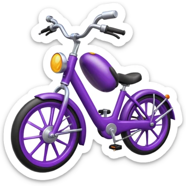 eggplant on a bike sticker
