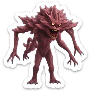 demogorgon monster stranger things sticker