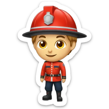 Chasseur alpin avec uniforme de pompier sticker