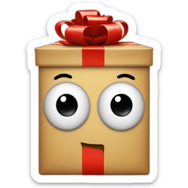 present with number 1 on it in circle sticker