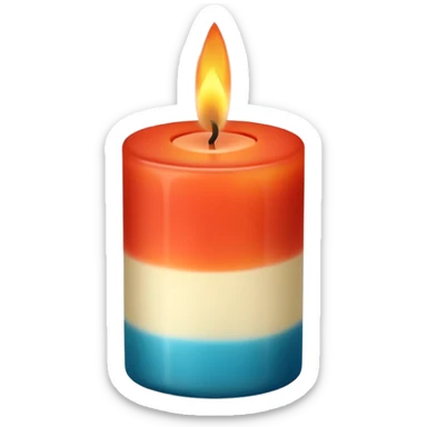 Decorative Wax Candle colored  sticker