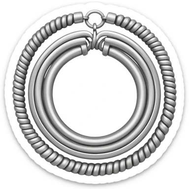 Necklace (coiled) – Antique Silver, width and height of image must be equal sticker