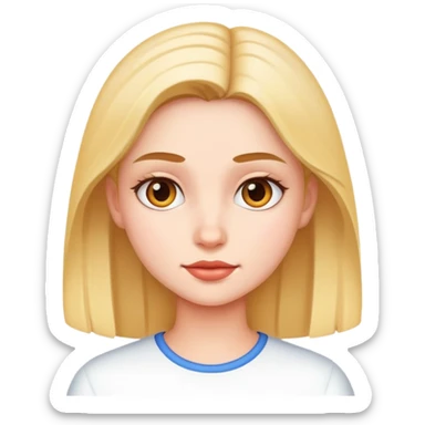 realistic portrait of girl  sticker