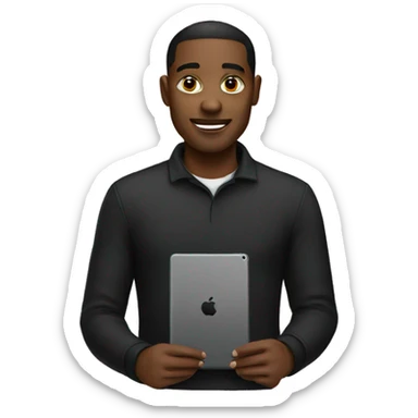 Black iPad sticker