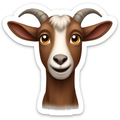 Brown goat sticker