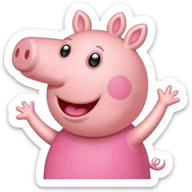 Peppa pig emoji sticker