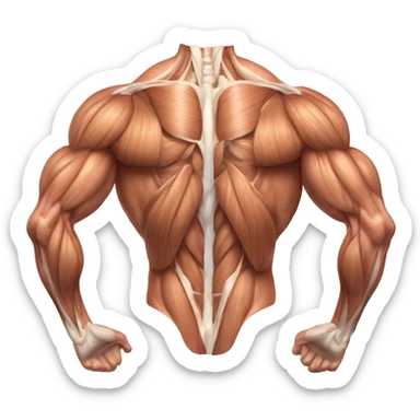 Human anatomy deltoid muscle sticker