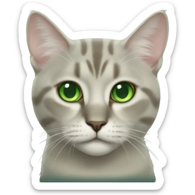 norvegian cat green eyes  sticker