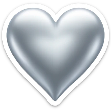 Silver heart sticker