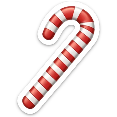 Christmas candy cane sticker