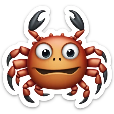 Crab throwing up west side gang sign sticker