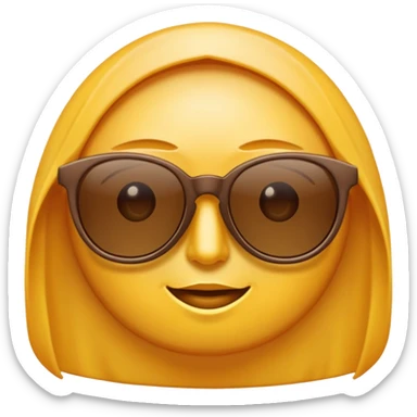 o fată de culoare cu o tigare în mână și ochelari de soare  sticker