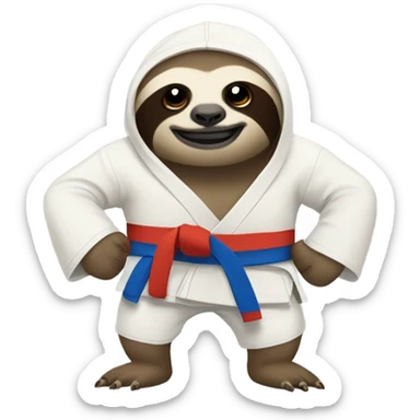 Sloth doing bjj sticker