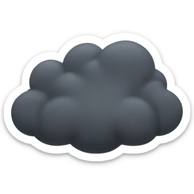 dark cloud hanging over sticker