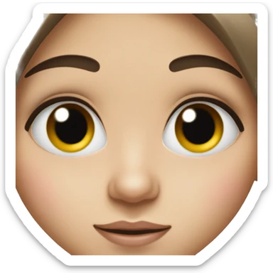 white brunette girl with a mole above her lip in the left side   sticker