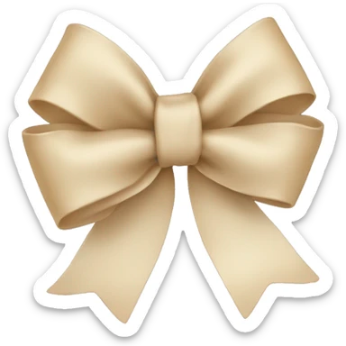 Beige bow sticker
