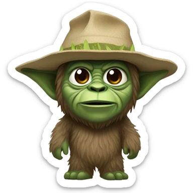sasquatch yoda sticker
