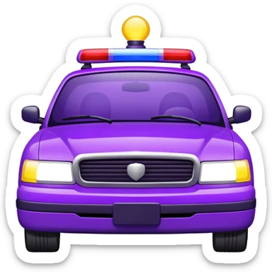 purple police car light sticker