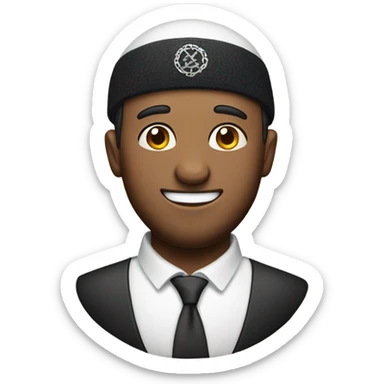 Man with kippah sticker