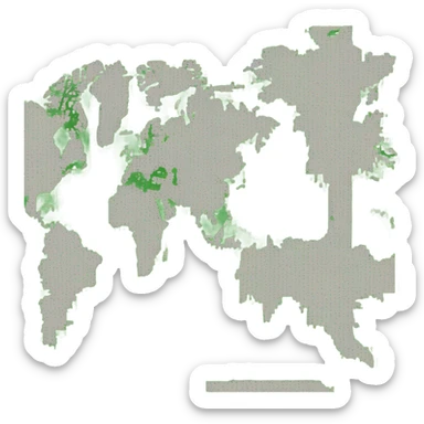 map in a old computer screen sticker