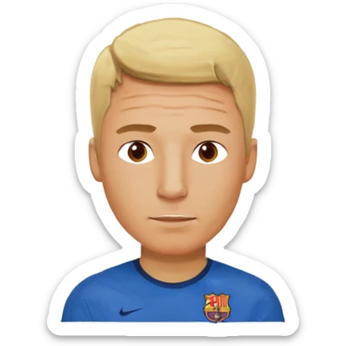 blonde men in barcelona tshirt sticker