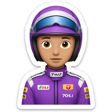 Race Driver purple cloth sticker