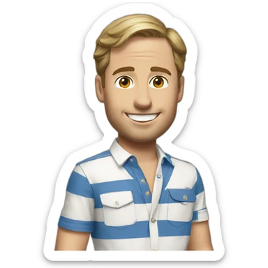 Prince William as beach bum sticker