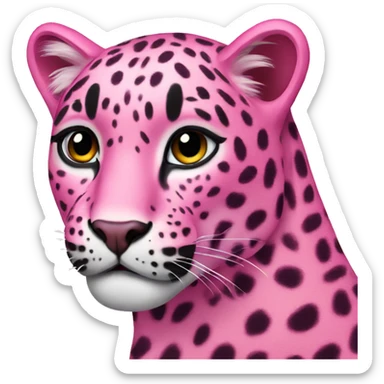 pink leopard sticker