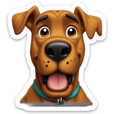 scooby doo saying “huh?” sticker