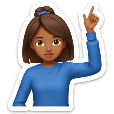 a girl dabbing  sticker