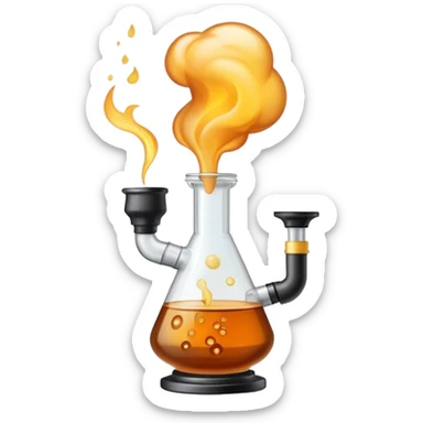 dab rig being smoked sticker