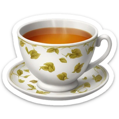 tea cup sticker