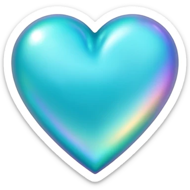 Cœur turquoise sticker