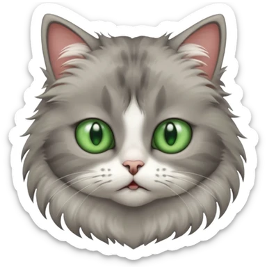 a nervous anxious cat sticker