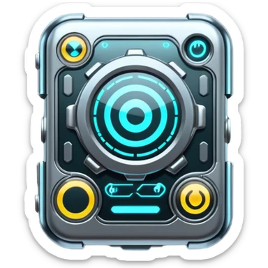 Shiny advanced futuristic Cyberpunk gadget sticker