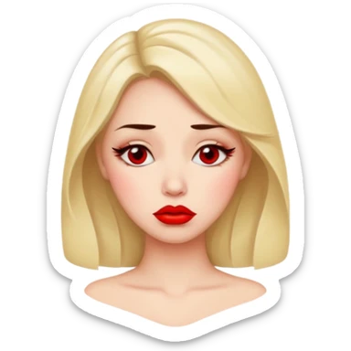 Cocuette sad face with teary eyes sticker