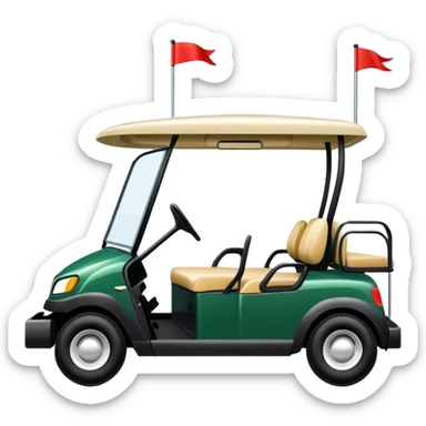 Deep green golf cart sticker