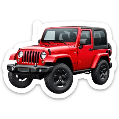 Jeep Wrangler - Jeep (Model Year: 2022) (Iconic colour: Red) sticker