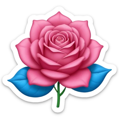 Um emoji de rosa azul sticker